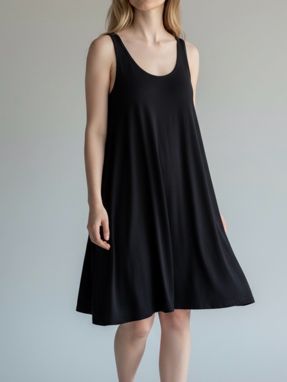 Forever 21 Black Sleeveless A-Line Mini Dress